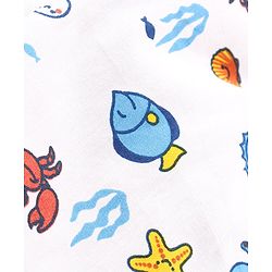 Babyhug Cotton Woven Boxers Checks & Marine Print Pack of 3 - Multicolor