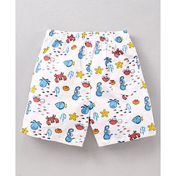Babyhug Cotton Woven Boxers Checks & Marine Print Pack of 3 - Multicolor