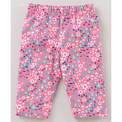 Babyhug 3/4th Lycra Leggings Printed Pack Of 3 - Multicolor