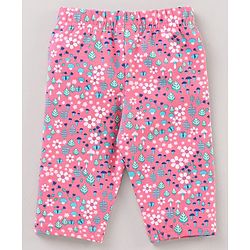 Babyhug 3/4th Lycra Leggings Printed Pack Of 3 - Multicolor