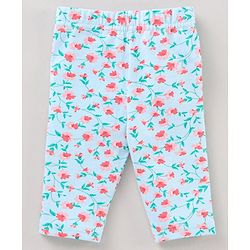 Babyhug 3/4th Lycra Leggings Printed Pack Of 3 - Multicolor