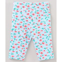 Babyhug 3/4th Lycra Leggings Printed Pack Of 3 - Multicolor