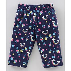 Babyhug Three Fourth Length Lycra Leggings Pack of 3 - Multicolor