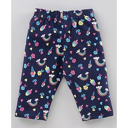 Babyhug Three Fourth Length Lycra Leggings Pack of 3 - Multicolor