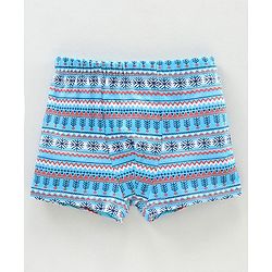 Babyhug 100% Cotton Printed Briefs Pack of 3 - Blue Yellow