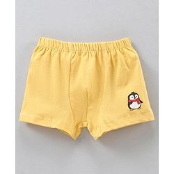 Babyhug 100% Cotton Briefs Musical Note Teddy Bear Penguin And Stripe Print Pack Of 5 - Blue Yellow Red White