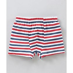 Babyhug 100% Cotton Briefs Musical Note Teddy Bear Penguin And Stripe Print Pack Of 5 - Blue Yellow Red White