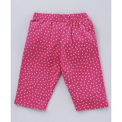 Babyhug Three Fourth Length Lycra Leggings Pack of 2 - Pink