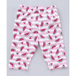 Babyhug Three Fourth Length Lycra Leggings Pack of 2 - Pink