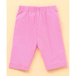 Babyhug Three Fourth Length Leggings Printed & Solid Pack Of 3 - Multicolor