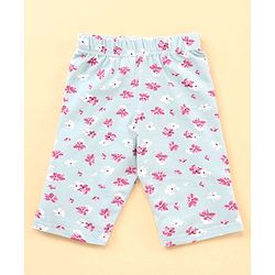 Babyhug Three Fourth Length Leggings Printed & Solid Pack Of 3 - Multicolor