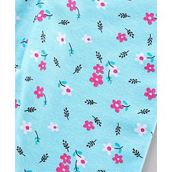 Babyhug Lycra Three Fourth Printed Leggings Pack of 2 - Pink Blue