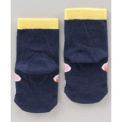 Cute Walk by Babyhug Ankle Length Antibacterial Socks Dot Stripe Cat Design Pack Of 3 - Blue Pink White