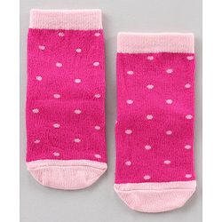 Cute Walk by Babyhug Ankle Length Antibacterial Socks Dot Stripe Cat Design Pack Of 3 - Blue Pink White