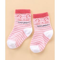 Cute Walk by Babyhug Ankle Length Anti-Bacterial Socks Stripes & Dot Design Pack of 7 - Multicolor