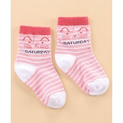 Cute Walk by Babyhug Ankle Length Anti-Bacterial Socks Stripes & Dot Design Pack of 7 - Multicolor