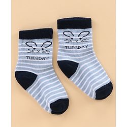 Cute Walk by Babyhug Ankle Length Anti-Bacterial Socks Stripes & Dot Design Pack of 7 - Multicolor