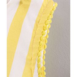 Babyhug Sleeveless Striped Frock - Yellow