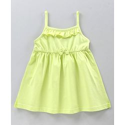 Babyhug Sleeveless Knee Length 100% Cotton Frock Pack of 2 - Green Blue