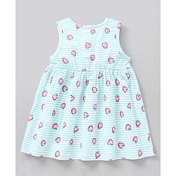 Babyhug Sleeveless Frock Pack of 2 - Pink Blue