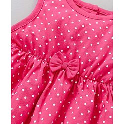 Babyhug Sleeveless Frock Pack of 2 - Pink Blue