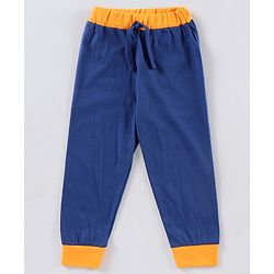 Babyhug Half Sleeves Tee & Pyjama Set Text Print - Yellow Blue