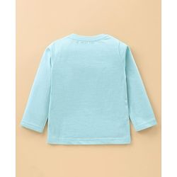 Babyhug Full Sleeves Pyjama Set Bear & Crane Print - Blue