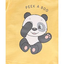 Babyhug Half Sleeves T-Shirt & Shorts Set Bear & Stripes Print - Red Blue