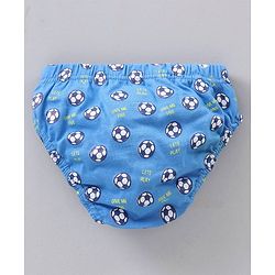 Babyhug 100% Cotton Briefs Football Print Pack of 3 - Blue Green