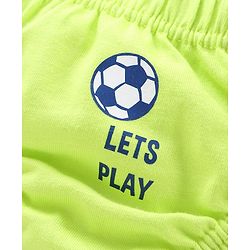 Babyhug 100% Cotton Briefs Football Print Pack of 3 - Blue Green