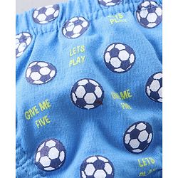 Babyhug 100% Cotton Briefs Football Print Pack of 3 - Blue Green
