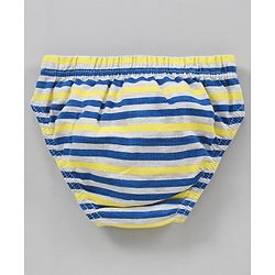 Babyhug Antibacterial Cotton Briefs Printed Pack of 3- Blue Yellow
