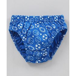 Babyhug Antibacterial Cotton Briefs Printed Pack of 3- Blue Yellow