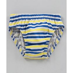 Babyhug Antibacterial Cotton Briefs Printed Pack of 3- Blue Yellow