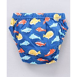 Babyhug Antibacterial Fish Print & Striped Briefs Pack Of 3 - Multicolor