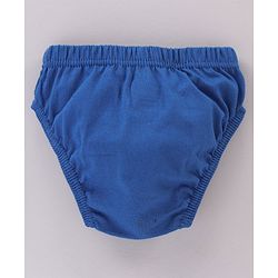 Babyhug Cotton Lion Print & Striped Briefs Pack Of 3 - Blue & Orange