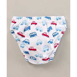 Babyhug Anti-Bacterial Briefs Vehicle Print & Striped Pack Of 3 - Multicolour