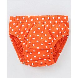 Babyhug Antibacterial Cotton Briefs Rocket And Star Print Pack Of 3 - Blue Orange