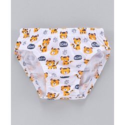 Babyhug Cotton Antibacterial Briefs Pack of 3 - Blue Yellow White