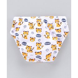 Babyhug Cotton Antibacterial Briefs Pack of 3 - Blue Yellow White