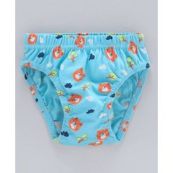 Babyhug Cotton Antibacterial Briefs Pack of 3 - Blue Green