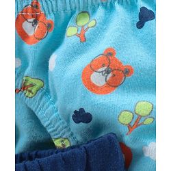 Babyhug Cotton Antibacterial Briefs Pack of 3 - Blue Green