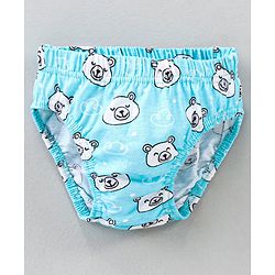 Babyhug Anti Bacterial Briefs Bear Print Pack of 3 - Blue
