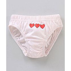 Babyhug Antibacterial Finish Cotton Panties Floral Dot And Heart Print Pack Of 3 - Blue Pink