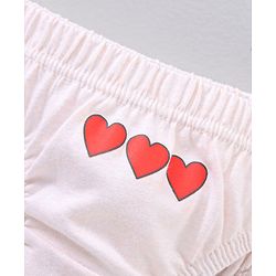 Babyhug Antibacterial Finish Cotton Panties Floral Dot And Heart Print Pack Of 3 - Blue Pink