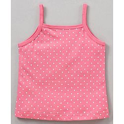 Babyhug 100% Cotton Sleeveless Slips Multi Prints Pack of 3 - Pink Orange White
