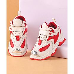 Cute Walk by Babyhug Velcro Sneakers - Red