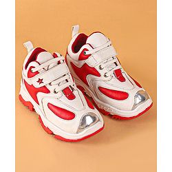 Cute Walk by Babyhug Velcro Sneakers - Red