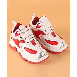 Cute Walk by Babyhug Velcro Sneakers - Red