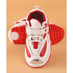 Cute Walk by Babyhug Velcro Sneakers - Red
